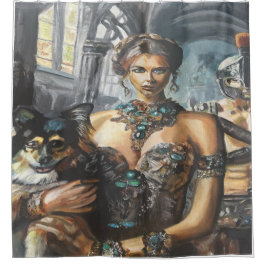 レディとドギー シャワーカーテン