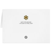 レディとユニコーンの花、動物のファンタジークリスマス (裏面横)