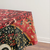 レディとユニコーンの香り，ライオン，花，動物 テーブルクロス (インサイチュ)