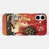 レディとユニコーンファンタジー花,動物モノグラム Case-Mate iPhoneケース (裏面 (横))