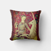 レディとユニコーン中世アート クッション (正面)