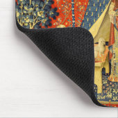 レディとユニコーン中世タペストリーアート マウスパッド (コーナー)