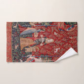 レディとユニコーン中世タペストリー臭 バスタオルセット (ハンドタオル)