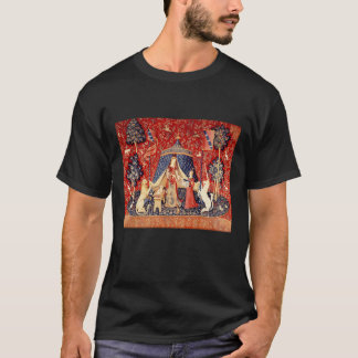 レディとユニコーン La Dame la licorne 中世 Tシャツ