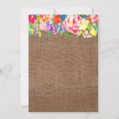 レディのためのサプライズ誕生日パーティーの招待状スペインの、 招待状 (裏面)