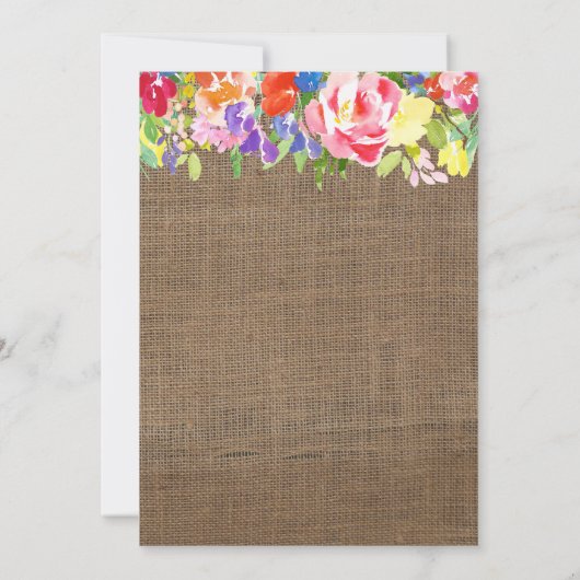 レディのためのサプライズ誕生日パーティーの招待状スペインの、 招待状 (裏面)