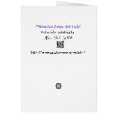 レディは髪を磨き爪、 ネイルカードに合わせる (裏面)