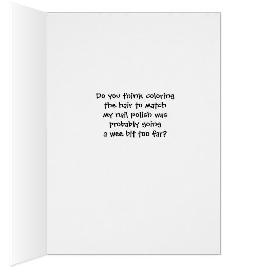 レディは髪を磨き爪、 ネイルカードに合わせる (内側 (右))