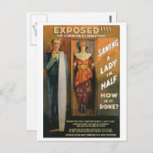 レディを半分に切る～マジシャンヴィンテージ魔法法 ポストカード (正面/裏面)