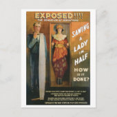 レディを半分に切る~マジシャンヴィンテージ魔法法 ポストカード (正面)