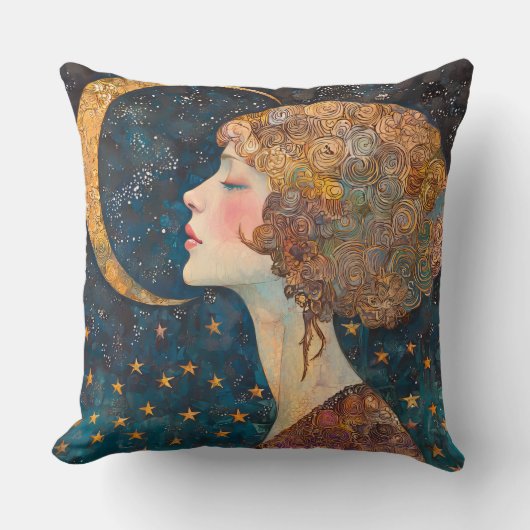 レディエレガントアンドザムーン装飾用クッション クッション (正面)