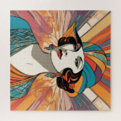 レディエレガントアールデコインスパイアAIアートワーク写真 ジグソーパズル (横)