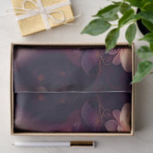 レディエレガントオレンジピンクブルーフラワーデコップページ 薄葉紙 (ギフト)