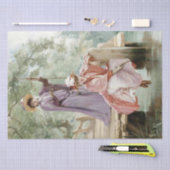 レディエレガントズ魚釣り自然デコページの波止場 薄葉紙 (クラフト)