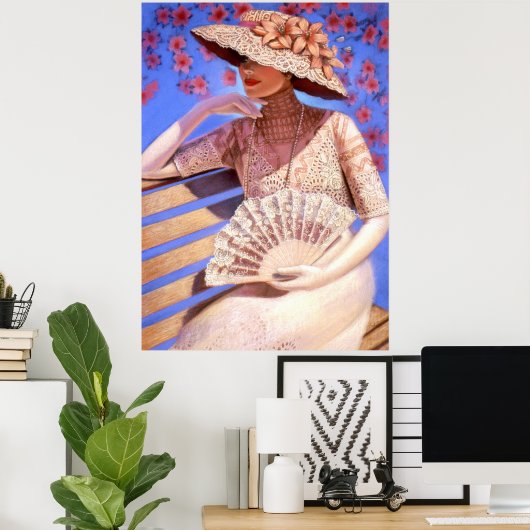 レディエレガントビクトリアンデコールアートポスター夏期 ポスター (ホームオフィス)