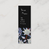 レディエレガントフローラ白黒花ドレス スキニー名刺 (正面)