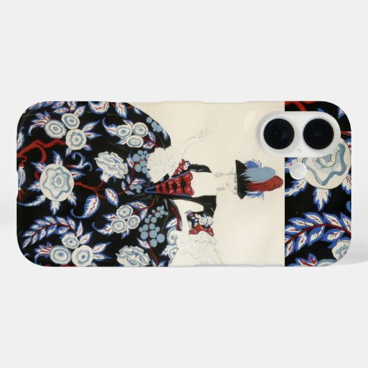 レディエレガントフローラ白黒花ドレス Case-Mate iPhoneケース (裏面 (横))