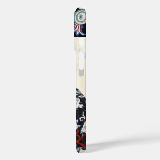 レディエレガントフローラ白黒花ドレス Case-Mate iPhoneケース (裏面 / 左)