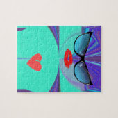 レディエレガントポートレート:アートワークカラフル ジグソーパズル (横)