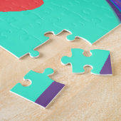 レディエレガントポートレート:アートワークカラフル ジグソーパズル (側面)