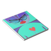 レディエレガントポートレート：アートワークカラフル ノートパッド (アングル)