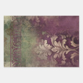 レディエレガントポートレート、フローラ及びデマスク紙 ラッピングペーパーシート (正面3)