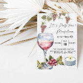 レディエレガントー向け赤ワイン誕生祝い 招待状