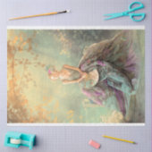 レディエレガントー座って霧のアーチウェイポートレートアート 薄葉紙 (クラフト)