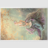 レディエレガントー座って霧のアーチウェイポートレートアート 薄葉紙 (正面)