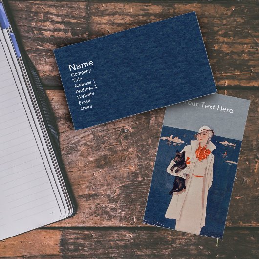 レディエレガント・イン・ホワイトby海ブラック・スコティ・ドッグ 名刺