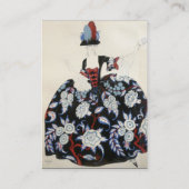 レディエレガント/フローラ白黒花付きドレス 名刺 (裏面)