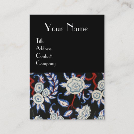 レディエレガント/フローラ白黒花付きドレス 名刺 (正面)