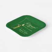 レディオメントゴルフパーティークラシックグリーンゴールデン ペーパープレート (傾斜あり)