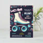 レディクールボーイズ女子ローラースケートで滑る13th誕生日 招待状 (スタンド正面)