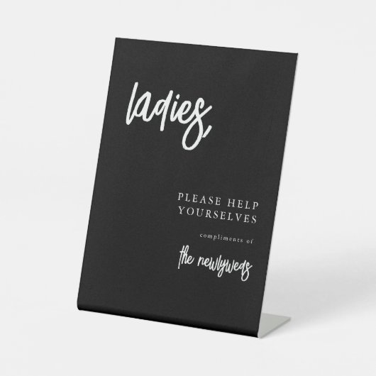 レディシンプルズ結婚バスルームのバスケットサイン 台座サイン (正面)