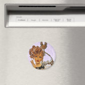 レディスタイリッシューヘッド花瓶スパイラルカールフローラドレス マグネット (インサイチュ (食洗機))