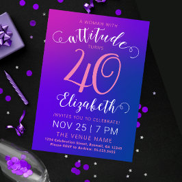 レディスタイリッシュー4モダンブルーグラディエント招待状 シーズンカード