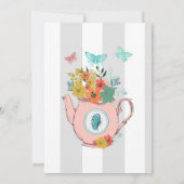 レディスリストライプのタイアメントティーパーティの招待状 招待状 (裏面)