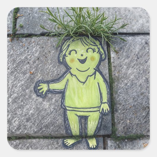 レディチョークドードル通りアート スクエアシール (正面)