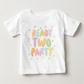 レディツーパーティーガール 2歳の誕生日Tシャツ ベビーTシャツ (正面)
