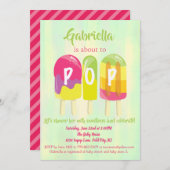 レディトゥアイスポップ・アートのポップベビーシャワー招待状 招待状 (正面/裏面)