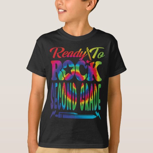レディトゥロックセカンドグレード新学期絞り染め Tシャツ (正面)