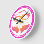 レディトライアスロン、女性トライアスロン ラウンド壁時計 (傾斜)