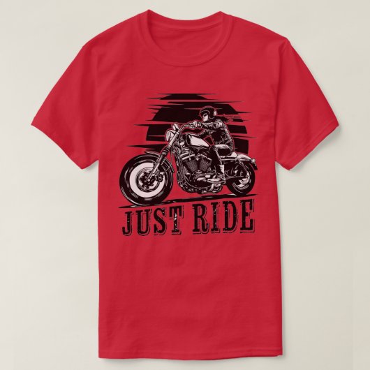 レディバイクもしくは自転車に乗る人オンバイクジャストライド1 Tシャツ (デザイン正面)