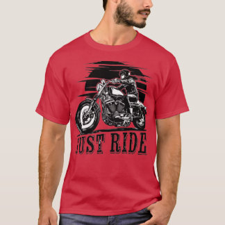 レディバイクもしくは自転車に乗る人オンバイクジャストライド1 Tシャツ