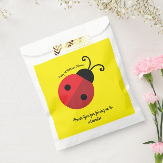 レディバグかわいいキッズレディバグ誕生日パーティー フェイバーバッグ (封をした状態)