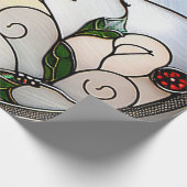 レディバグのステンドグラス虫 ラッピングペーパー (角)