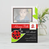 レディバグの写真招待状 招待状 (スタンド正面)