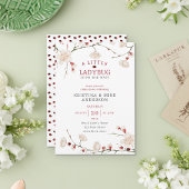 レディバグの小さな女の子シャワー 招待状