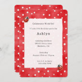 レディバグの誕生日 招待状 (正面/裏面)